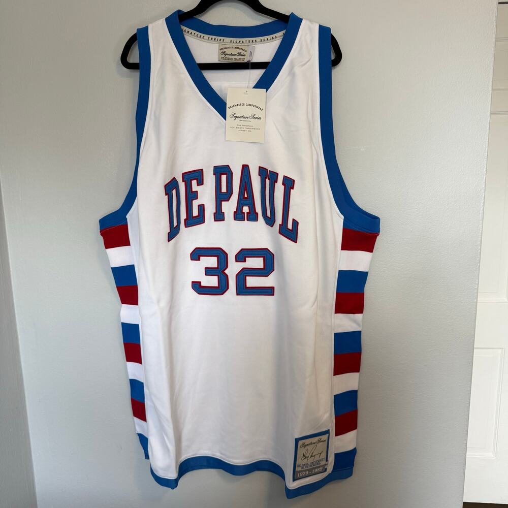 Terry Cummings DePaul Jersey #32 NWT Size 60 3XL Blue Demons Throwback NWT New